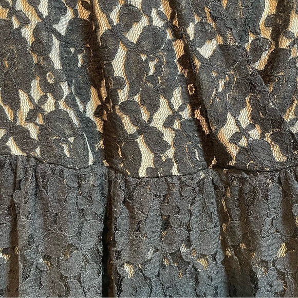 NWT Torrid All Over Lace Black Nude High Low Hem Maxi Dress Women’s Sz 1X - Picture 7 of 12